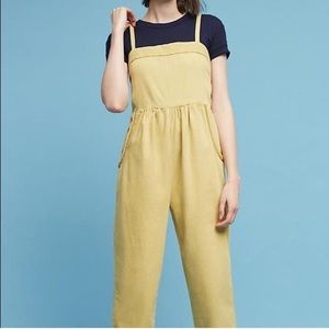 Anthropologie Mustard Jumpsuit